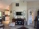 An interior view of the living room, showcasing an open layout and tasteful decor at 4027 Allure Ln, North Port, FL 34287