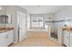 Beautiful bathroom with a soaking tub, a tiled walk-in shower, and a granite-topped vanity at 5224 58Th E Ter, Bradenton, FL 34203