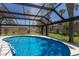 Inviting screened-in pool with spacious patio surrounded by lush landscaping at 5581 Shadow Lawn Dr, Sarasota, FL 34242