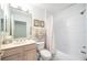 Bright bathroom with neutral walls and a shower and tub combo at 706 Misty Pond Ct, Bradenton, FL 34212