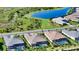 Aerial view of home and backyard pool at 7838 Bowspirit Way, Lakewood Ranch, FL 34202