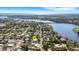 Breathtaking aerial view of the community, showcasing its coastal location and proximity to the water at 805 Padua Ct, Nokomis, FL 34275