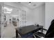 Office space with access to living area and a view of the backyard at 805 Padua Ct, Nokomis, FL 34275