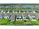An aerial view of a neighborhood featuring fenced backyards and access to community amenities at 8940 Royal River Cir, Parrish, FL 34219