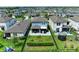 Beautiful aerial view of the home highlighting the backyard, patio, and surrounding neighborhood at 8940 Royal River Cir, Parrish, FL 34219