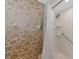 Walk in shower and wallpaper in bathroom at 1312 73Rd Nw St, Bradenton, FL 34209