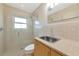 Bathroom with glass door shower, sink, and toilet at 1312 73Rd Nw St, Bradenton, FL 34209