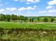 Scenic view of the golf course with blue sky and golf carts along the verdant course at 17118 Vardon Ter # 404, Bradenton, FL 34211