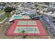 Aerial view of the community tennis courts, pool, and recreational area at 4116 43Rd W Ave, Bradenton, FL 34205