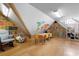 Unique bonus room boasts wood floors, ample built-in shelving and a colorful world map mural at 512 77Th St, Holmes Beach, FL 34217