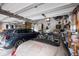 This garage is very roomy, with room for two cars, storage and stairs to an apartment at 512 77Th St, Holmes Beach, FL 34217