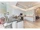 An open kitchen with granite countertops, stainless appliances and ample counter space at 5205 88Th E St, Bradenton, FL 34211