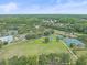 Aerial view of community, featuring sports fields, pool, clubhouse, and lush landscaping at 5618 Sheer Bliss Loop, Land O Lakes, FL 34639