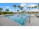 Gorgeous community swimming pool with zero entry and stainless steel rails at 8982 Baroque Ter, Sarasota, FL 34240