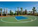 Well-maintained basketball court features new hoops and perimeter landscaping for recreational fun at 11502 Golden Bay Pl, Bradenton, FL 34211