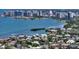 Beautiful waterfront neighborhood with bay views, lush landscaping, city skyline and luxurious waterfront homes at 1387 Harbor Dr, Sarasota, FL 34239