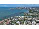 Beautiful aerial view showcasing waterfront homes and city skyline in the background at 1387 Harbor Dr, Sarasota, FL 34239