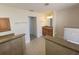 Bathroom view featuring a sink, granite counter and a tub, with a door leading to another room at 1422 Jakway Rd, North Port, FL 34288