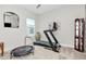 Bright exercise room equipped with a treadmill and trampoline, offering a private space for fitness at 14787 Gallop Run Dr, Lithia, FL 33547