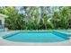Swimming pool surrounded by lush greenery creating a private backyard oasis at 1607 Flower Dr, Sarasota, FL 34239