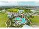An aerial view of the resort style pool and community amenities at 18317 Gulf Ranch Pl, Bradenton, FL 34211