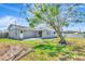 Picture of the home's rear exterior and patio, with view of the yard and a large, mature tree at 2420 16Th W St, Palmetto, FL 34221