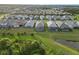 Residential neighborhood aerial view, featuring screened-in pools and well-maintained lawns at 2794 Butterfly Jasmine Trl, Sarasota, FL 34240