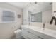 Clean, modern bathroom with dual sinks, ample counter space, and contemporary fixtures at 3426 Brookline Dr, Sarasota, FL 34239