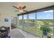 Enclosed balcony view showcases beautiful views of the golf course and nearby community at 4570 Pinebrook Cir # 508, Bradenton, FL 34209