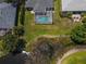 Property featuring a screened-in pool and a tranquil pond view, nestled in lush landscaping at 4758 Breezy Pines Blvd, Sarasota, FL 34232