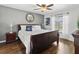 Comfortable bedroom with hardwood floors, ceiling fan and nice natural light at 4758 Breezy Pines Blvd, Sarasota, FL 34232