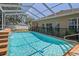 Sparkling screened-in pool with spa, great for relaxation at 4951 Brightstone Pl, Spring Hill, FL 34609