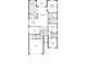 Detailed floor plan showcasing a three-bedroom layout with a spacious Gathering room, den, and a two-car garage at 5020 Torrey Pines Run, Bradenton, FL 34211