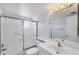 Bathroom with a shower over tub, and vanity with a modern faucet at 5300 Gulf Dr # 501, Holmes Beach, FL 34217