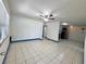 A Living Room, featuring tiled floors and modern fan at 616 63Rd W Ave, Bradenton, FL 34207