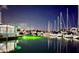 Night view of a marina filled with boats, featuring a vibrant atmosphere and waterfront dining at 72 4Th Ave # 72, Venice, FL 34285
