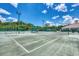Well-maintained tennis courts with green canopies, providing a recreational space for residents at 8731 52Nd E Dr, Bradenton, FL 34211