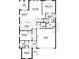 Detailed floor plan showing the layout of the first floor, including bedrooms, bathrooms, kitchen, and living spaces at 11411 Spring Gate Trl, Bradenton, FL 34211