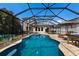 Beautiful backyard pool with a spa, basketball hoop, lounging and dining areas, and lush greenery at 11411 Spring Gate Trl, Bradenton, FL 34211