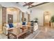 Spacious living room with elegant furnishings and views into other areas of the house at 1813 Boyce St, Sarasota, FL 34239
