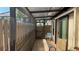 Private lanai boasts an enclosed fence and outdoor furniture at 2841 74Th St W # 2841, Bradenton, FL 34209