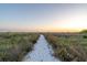 A sandy path leads through a grassy field under a serene sky, inviting nature walks at 30 Island Cir, Sarasota, FL 34242