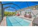 Stunning screened-in pool area with comfortable seating, perfect for relaxing and enjoying the sunny weather at 42250 Ramble Rd, Punta Gorda, FL 33982