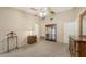 Bright bedroom with a ceiling fan and carpet flooring at 4308 Kingston Loop, Sarasota, FL 34238