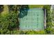 Overhead aerial view of tennis courts surrounded by lush tropical landscaping at 4530 Pinebrook Cir # 109, Bradenton, FL 34209