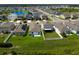Aerial view of homes in a well-planned community near a picturesque lake at 4739 Reisswood Loop, Palmetto, FL 34221