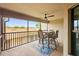 Cozy screened patio with a table and chairs, offering a relaxing outdoor space at 5624 Palmer Cir # 206, Bradenton, FL 34211