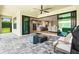 The covered patio flows seamlessly into the interior space creating an ideal space for entertaining and relaxation at 8272 Summer Night Rd, Sarasota, FL 34241