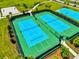 View of the community's tennis and basketball courts amidst lush landscaping and green lawns at 8272 Summer Night Rd, Sarasota, FL 34241