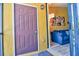 Inviting entryway with a modern door, leading into a stylishly decorated living space at 8341 38Th Street Cir E # 303, Sarasota, FL 34243